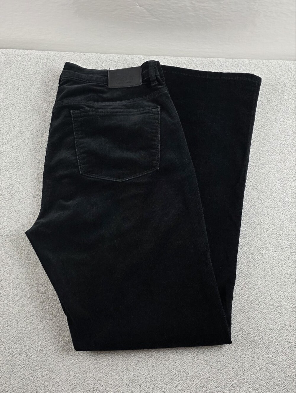Lauren Ralph Lauren Black Corduroy Straight-Leg Jeans Women's 12